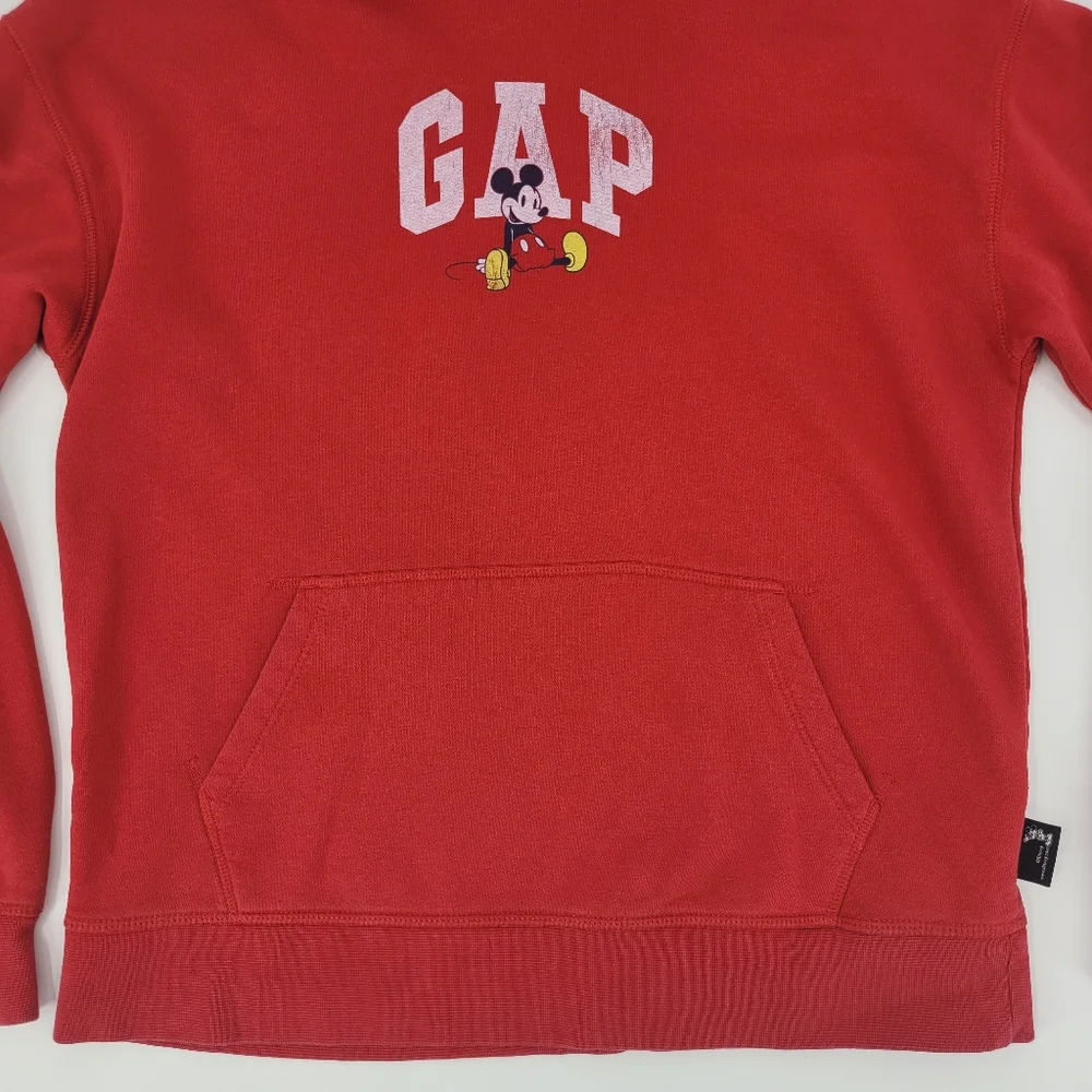 Gap x Disney Hoodie Youth Size XXL Mickey Mouse Red Sweatshirt Kids 14-16